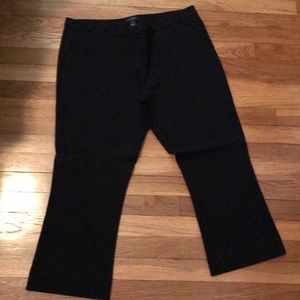 Cropped wide leg black pants